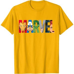 imageMarvel Logo Avengers Super Heroes TShirtGolden Yellow