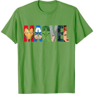imageMarvel Logo Avengers Super Heroes TShirtGrass Green