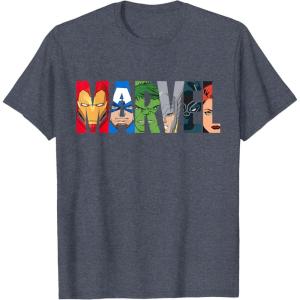 imageMarvel Logo Avengers Super Heroes TShirtHeather Blue