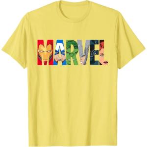 imageMarvel Logo Avengers Super Heroes TShirtLemon Yellow