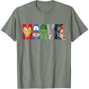imageMarvel Logo Avengers Super Heroes TShirtOlive Heather