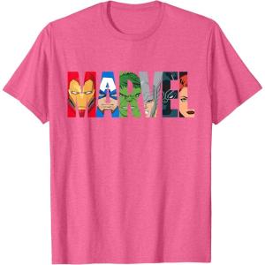 imageMarvel Logo Avengers Super Heroes TShirtPink Heather