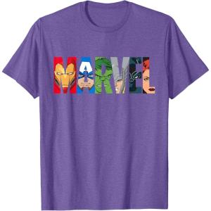 imageMarvel Logo Avengers Super Heroes TShirtPurple Heather