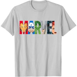 imageMarvel Logo Avengers Super Heroes TShirtSilver Grey