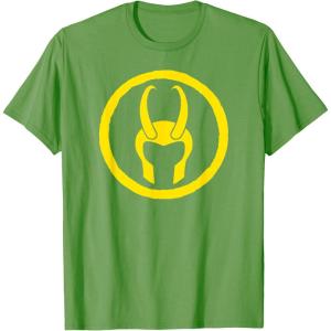 imageMarvel Loki Horned Helmet Comic Icon TShirtGrass Green