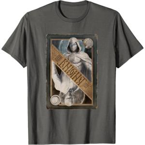 imageMarvel Moon Knight Mr Knight Playing Card TShirtAsphalt Grey