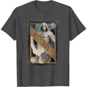 imageMarvel Moon Knight Mr Knight Playing Card TShirtDark Heather Grey