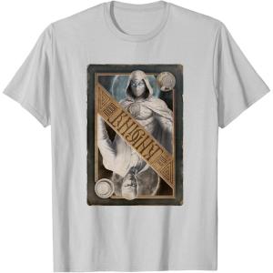 imageMarvel Moon Knight Mr Knight Playing Card TShirtSilver Grey