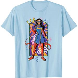 imageMarvel Ms Marvel Kamala Khan Mural Art TShirtBaby Blue