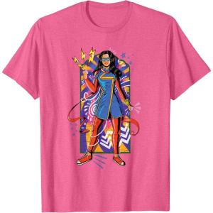 imageMarvel Ms Marvel Kamala Khan Mural Art TShirtPink Heather