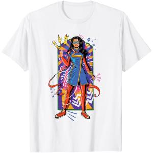 imageMarvel Ms Marvel Kamala Khan Mural Art TShirtWhite