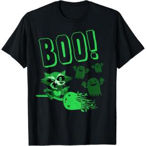 imageMarvel Rocket And Groot Ghosts Boo Halloween TShirtBlack