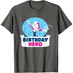imageMarvel SpiderGwen Ghost Spider Toon Confetti Birthday Hero TShirtAsphalt Grey