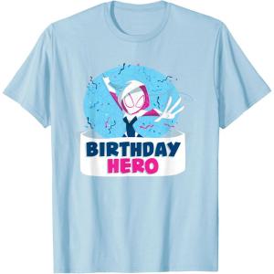 imageMarvel SpiderGwen Ghost Spider Toon Confetti Birthday Hero TShirtBaby Blue