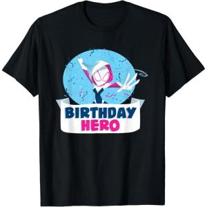 imageMarvel SpiderGwen Ghost Spider Toon Confetti Birthday Hero TShirtBlack