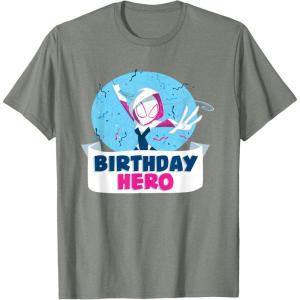 imageMarvel SpiderGwen Ghost Spider Toon Confetti Birthday Hero TShirtOlive Heather