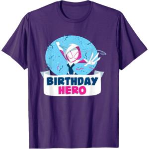 imageMarvel SpiderGwen Ghost Spider Toon Confetti Birthday Hero TShirtPurple