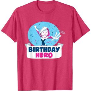 imageMarvel SpiderGwen Ghost Spider Toon Confetti Birthday Hero TShirtRed Heather