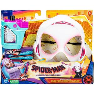 imageMarvel SpiderMan Across The SpiderVerse SpiderGwen WebShot Slinger Mask and Blaster Set SpiderMan Web Shooter Toy Super Hero Toys for 5 Year Old Girls and Boys and Up