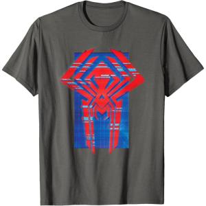 imageMarvel SpiderMan Across the SpiderVerse 2099 Symbol Icon TShirtAsphalt Grey