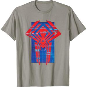 imageMarvel SpiderMan Across the SpiderVerse 2099 Symbol Icon TShirtSlate Grey