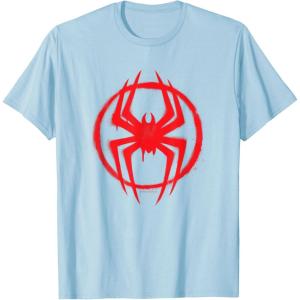 imageMarvel SpiderMan Across the SpiderVerse Miles Symbol TShirtBaby Blue