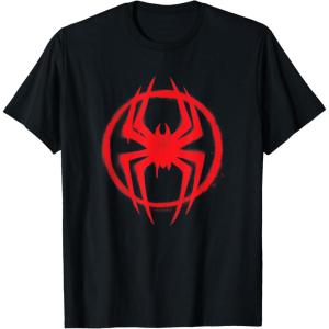imageMarvel SpiderMan Across the SpiderVerse Miles Symbol TShirtBlack