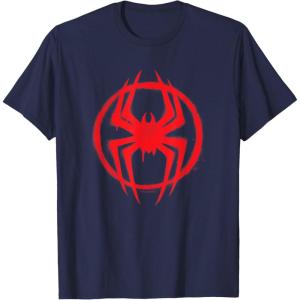 imageMarvel SpiderMan Across the SpiderVerse Miles Symbol TShirtNavy Blue