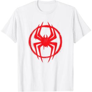 imageMarvel SpiderMan Across the SpiderVerse Miles Symbol TShirtWhite