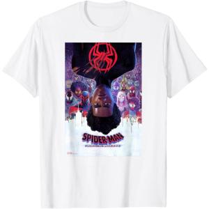 imageMarvel SpiderMan Across the SpiderVerse Theatrical Poster TShirtWhite