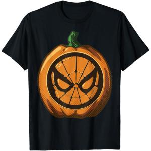 imageMarvel SpiderMan Halloween Pumpkin TShirtBlack