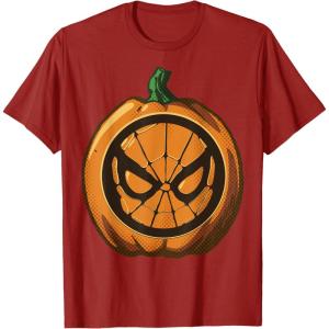 imageMarvel SpiderMan Halloween Pumpkin TShirtCranberry Red