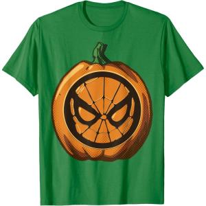 imageMarvel SpiderMan Halloween Pumpkin TShirtKelly Green