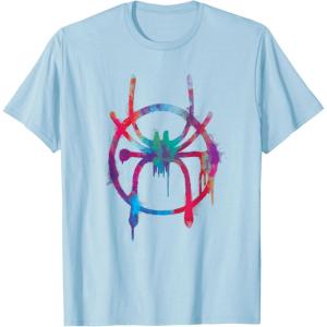 imageMarvel SpiderMan Into the SpiderVerse Rainbow Icon TShirtBaby Blue