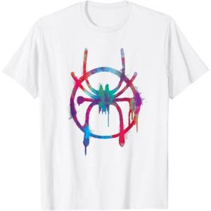 imageMarvel SpiderMan Into the SpiderVerse Rainbow Icon TShirtWhite