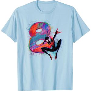 imageMarvel SpiderMan Miles Morales 8th Birthday Graphic TShirtBaby Blue