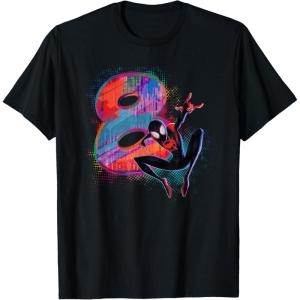 imageMarvel SpiderMan Miles Morales 8th Birthday Graphic TShirtBlack