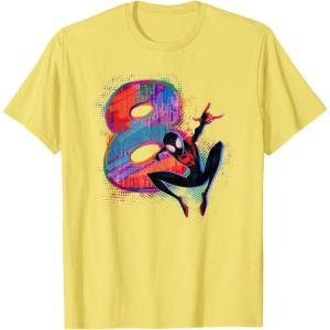 imageMarvel SpiderMan Miles Morales 8th Birthday Graphic TShirtLemon Yellow