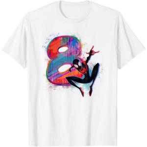 imageMarvel SpiderMan Miles Morales 8th Birthday Graphic TShirtWhite