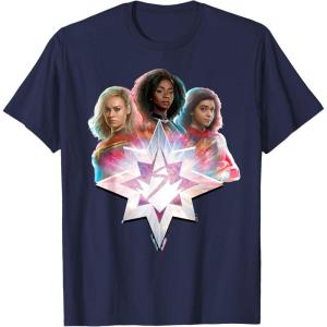 imageMarvel Studios The Marvels Carol Monica Kamala Power Icon TShirtNavy Blue