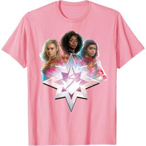 imageMarvel Studios The Marvels Carol Monica Kamala Power Icon TShirtPink