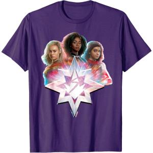 imageMarvel Studios The Marvels Carol Monica Kamala Power Icon TShirtPurple