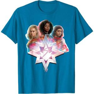 imageMarvel Studios The Marvels Carol Monica Kamala Power Icon TShirtSapphire Blue
