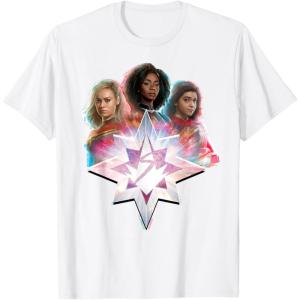 imageMarvel Studios The Marvels Carol Monica Kamala Power Icon TShirtWhite