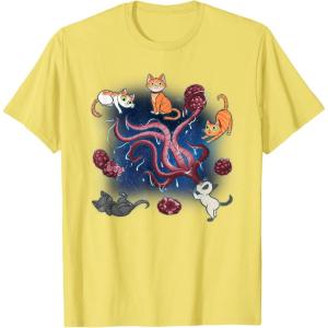 imageMarvel Studios The Marvels Goose ampamp Flerkittens in Space Cute TShirtLemon Yellow