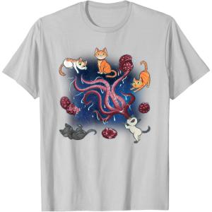 imageMarvel Studios The Marvels Goose ampamp Flerkittens in Space Cute TShirtSilver Grey
