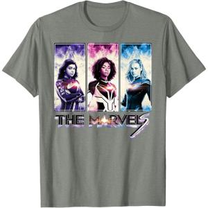 imageMarvel Studios The Marvels Ms Marvel Photon Captain Marvel TShirtOlive Heather