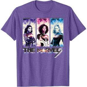 imageMarvel Studios The Marvels Ms Marvel Photon Captain Marvel TShirtPurple Heather