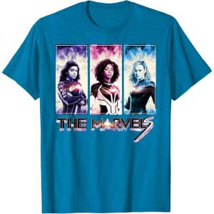 imageMarvel Studios The Marvels Ms Marvel Photon Captain Marvel TShirtSapphire Blue