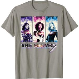 imageMarvel Studios The Marvels Ms Marvel Photon Captain Marvel TShirtSlate Grey